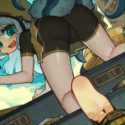 This is a pixiv picture whose title is エロゲー配達員.