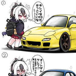 This is a pixiv picture whose title is 見かけたらついつい反応しちゃう車好きカヨコ.