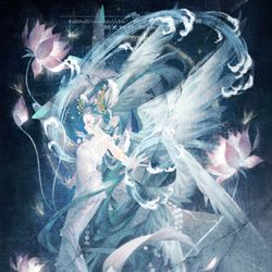 This is a pixiv picture whose title is 降臨します.