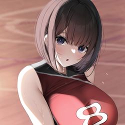 This is a pixiv picture whose title is バレー…私が教えてあげよっか？.