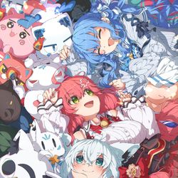 This is a pixiv picture whose title is ふぶみこめっとさん🌽🌸☄️.