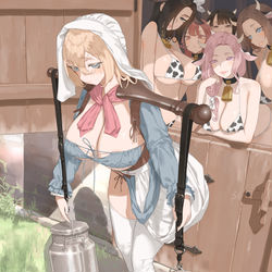 This is a pixiv picture whose title is Dairy Maid.