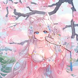 This is a pixiv picture whose title is 莹莹春水.