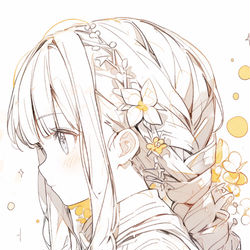 This is a pixiv picture whose title is 『yellow』.