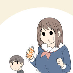 This is a pixiv picture whose title is 振って飲むゼリーを振る女の子.