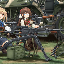 This is a pixiv picture whose title is NSV 12.7mm Heavy Machine gun.