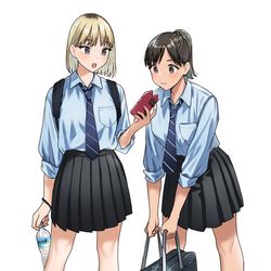 This is a pixiv picture whose title is 推しの最新情報を共有するふたり.