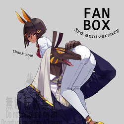 This is a pixiv picture whose title is セトアヌスーツ姿.