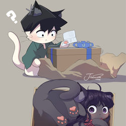 This is a pixiv picture whose title is 🐱🐱🎁.