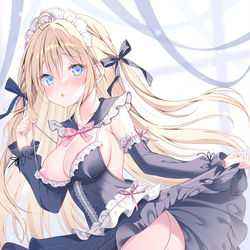 This is a pixiv picture whose title is 「ご主人様、お見せましょうか…？」.