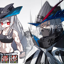 This is a pixiv picture whose title is 斯卡蒂 你进步了.