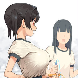 This is a pixiv picture whose title is ガキ巨乳⑦④.