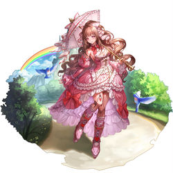 This is a pixiv picture whose title is ローラー 妖鳥少女.