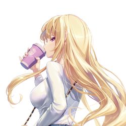 This is a pixiv picture whose title is 現代服紫様.
