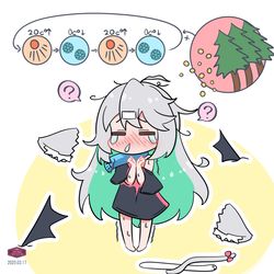 This is a pixiv picture whose title is はてなもも.