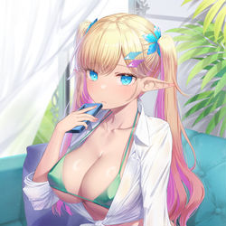 This is a pixiv picture whose title is アメスクエルフちゃん.
