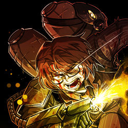 This is a pixiv picture whose title is 불주먹 사무소 생존자 그레고르.