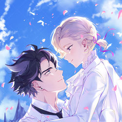 This is a pixiv picture whose title is 💒💕.