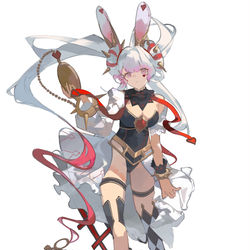 This is a pixiv picture whose title is White Rabbit.