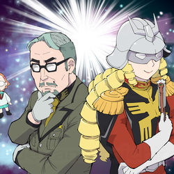 This is a pixiv picture whose title is 緑のおじさん転生おじさん.