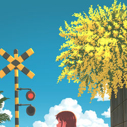 This is a pixiv picture whose title is お散歩日和.