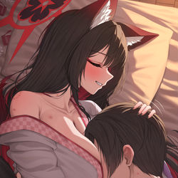 This is a pixiv picture whose title is 재워주는 까모.