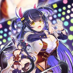This is a pixiv picture whose title is くろいけ もみみ ちゃん(UMA娘ver.）.