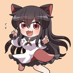 This is a pixiv picture whose title is 外が天気悪いのでとりあえず室内でがおがおの練習をする家庭用おおか.