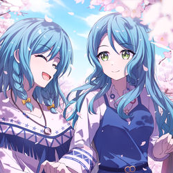 This is a pixiv picture whose title is Happy birthday Sayo & Hina！.