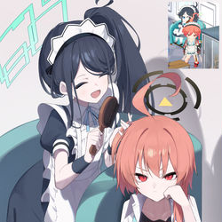 This is a pixiv picture whose title is ネルの髪をとかしてあげるアリス.