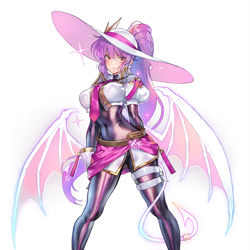 This is a pixiv picture whose title is 綿月依姫 Evil★Twinsキスキル衣装.