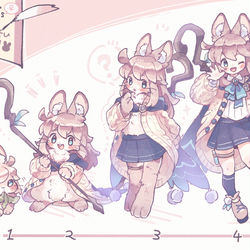 This is a pixiv picture whose title is ロコ4変化（♀ver）.