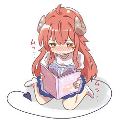 This is a pixiv picture whose title is 薄い本を見つけてしまいました。.