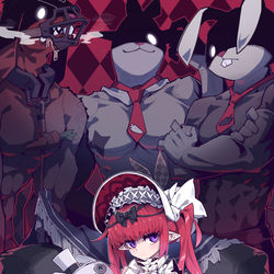 This is a pixiv picture whose title is 不思議国の兔子穴.