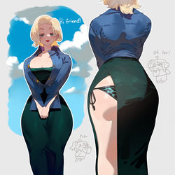 This is a pixiv picture whose title is I saw this outfit in real life..