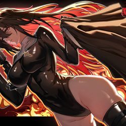 This is a pixiv picture whose title is 战斗修女KF子.