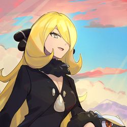This is a pixiv picture whose title is シロナ&リオル.