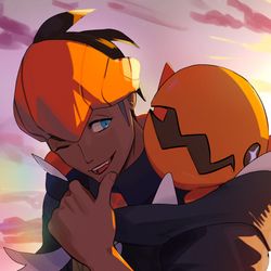This is a pixiv picture whose title is キバナ&ナックラー.