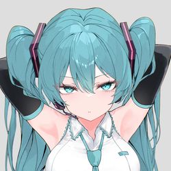 This is a pixiv picture whose title is ラフな感じの初音ミクさん.