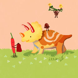 This is a pixiv picture whose title is ごきげんなトリチリトプス.
