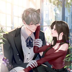 This is a pixiv picture whose title is 猫セイ主.