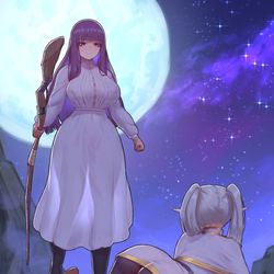 This is a pixiv picture whose title is Frieren and Fern.