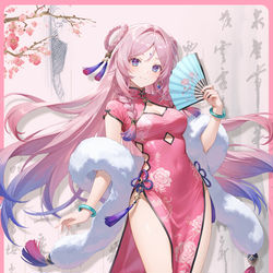 This is a pixiv picture whose title is 茜特菈莉 旗袍.