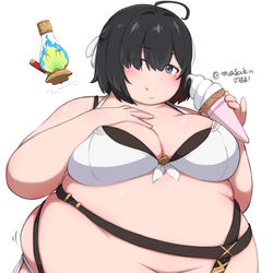 This is a pixiv picture whose title is 肥満化ユミア.