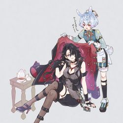 This is a pixiv picture whose title is 【男女逆転】シグウィン×リオセスリ.
