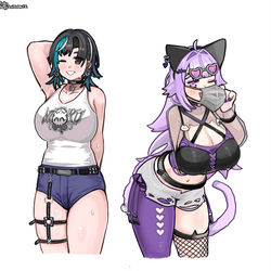 This is a pixiv picture whose title is Chihaya & Okayu.