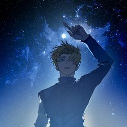 This is a pixiv picture whose title is 宙.