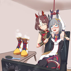 This is a pixiv picture whose title is 创世驹的耐力训练.