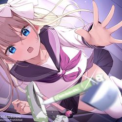 This is a pixiv picture whose title is 足が引っかかってしまった彼女.