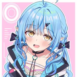 This is a pixiv picture whose title is 新衣装可愛い〜🩵.